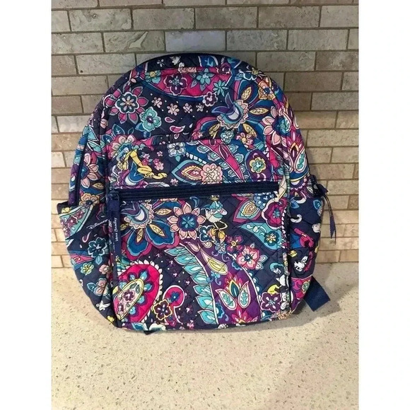 Disney Vera Bradley Sensational Six paisley Campus  Backpack  Limited Edition ba - Picture 1 of 3